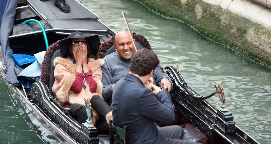 Proposta di matrimonio in gondola
