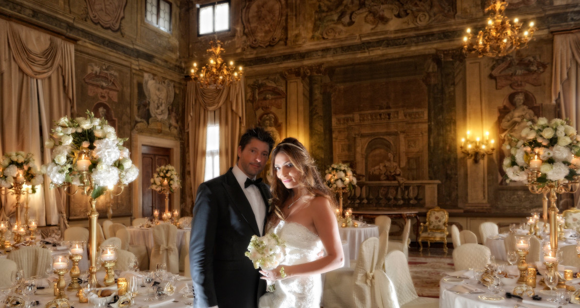 Venezia, giardini e palazzi, il matrimonio lussuoso di Laleh e Jeff
