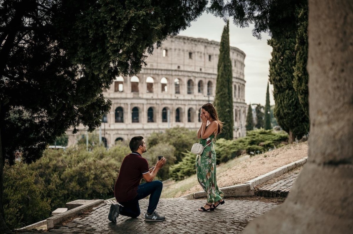 proposta di matrimonio colosseo roma