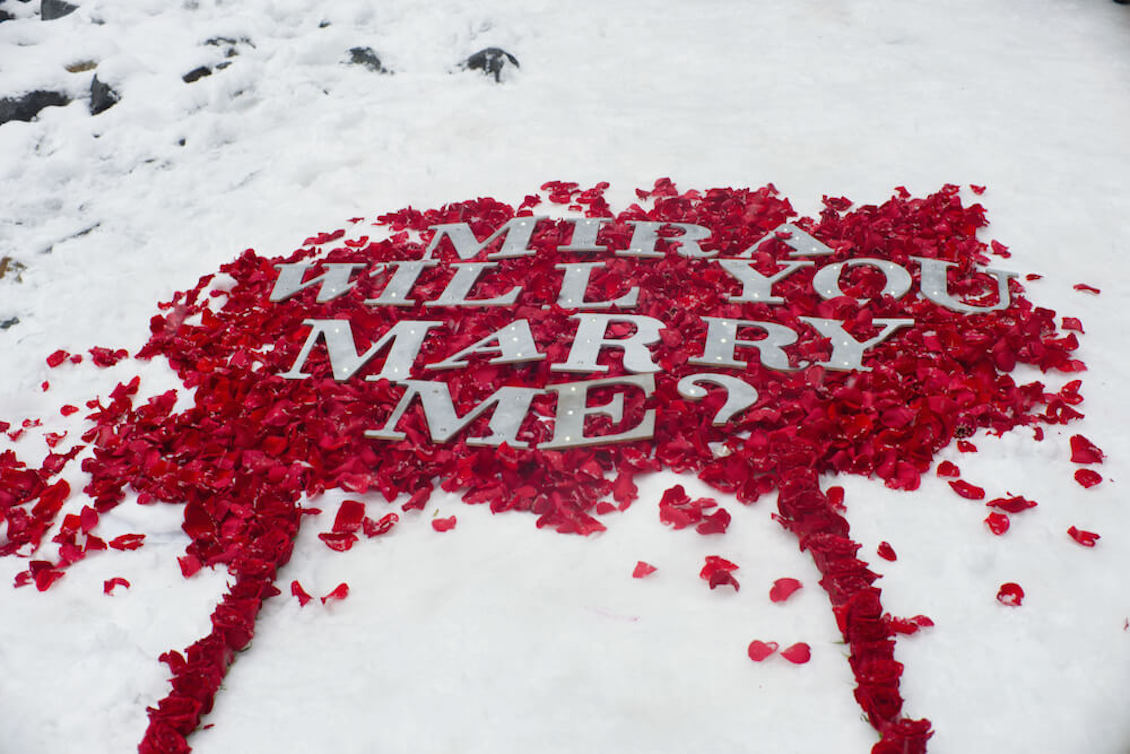 Proposta di matrimonio sulle Dolomiti