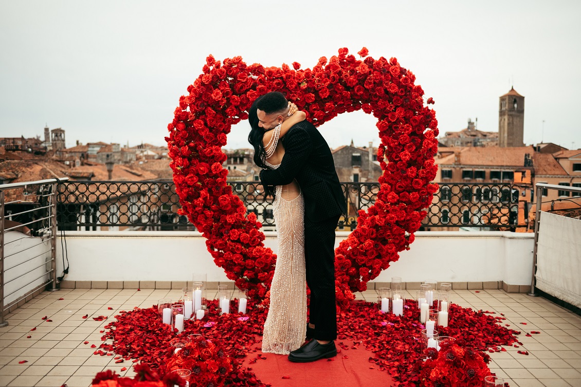 proposta di matrimonio venezia allestimento floreale