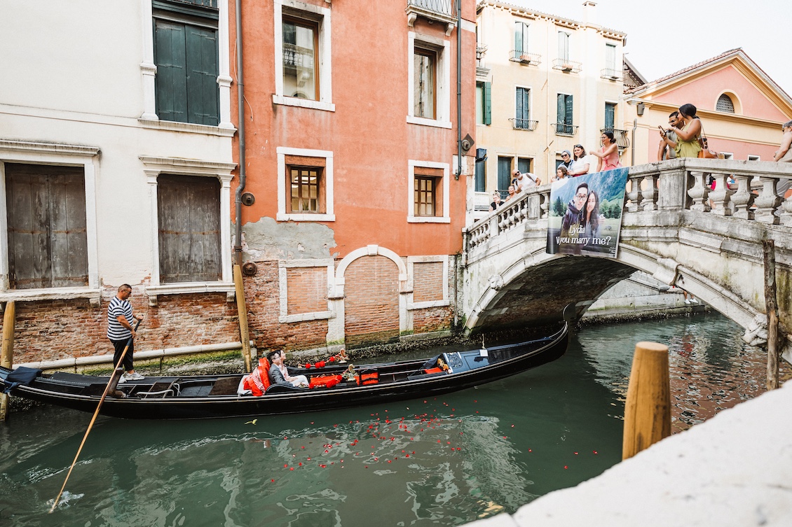 proposta di matrimonio gondola