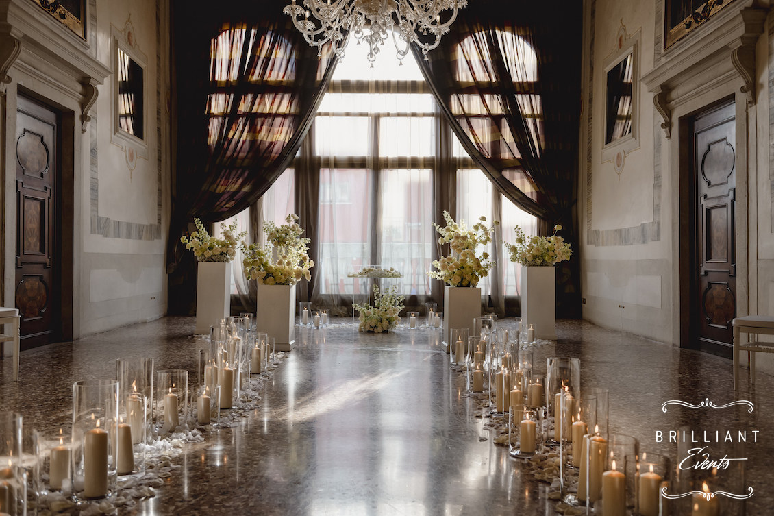 Allestimento floreale proposta di matrimonio