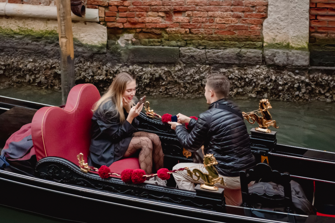 proposta di matrimonio canal grande venezia