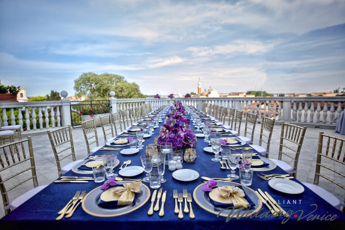 Cena nuziale in terrazza a Venezia